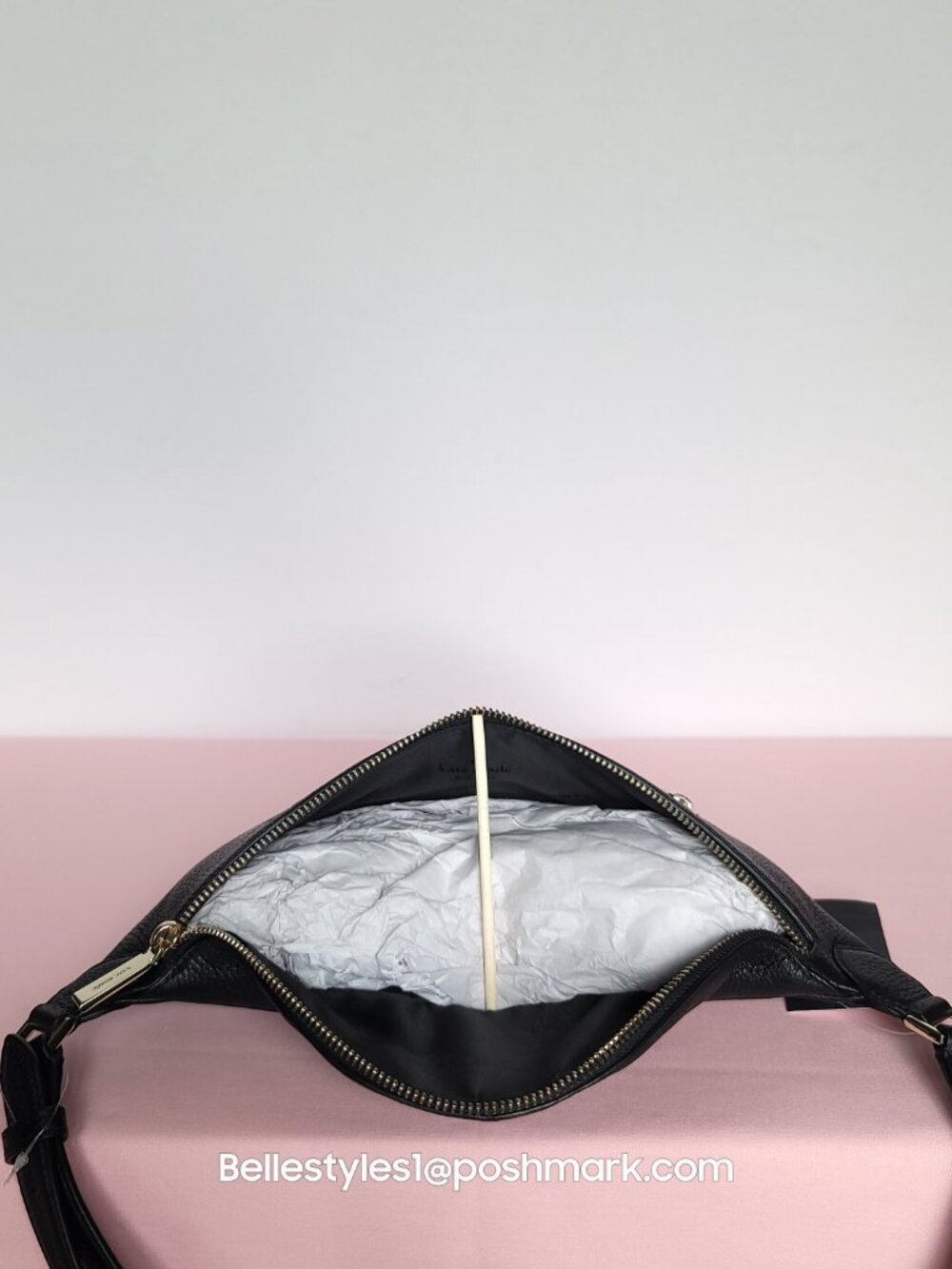KATE SPADE Leila BELT Bag in Pebbled Leather – Black color⭐ - Picture 12 of 15